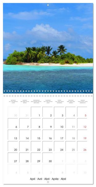 Produktbild: Maldives - Sun, water and beach (Wall Calendar 2026 12 &times; 12 Inch) CALVENDO 12 Month Wall Calendar