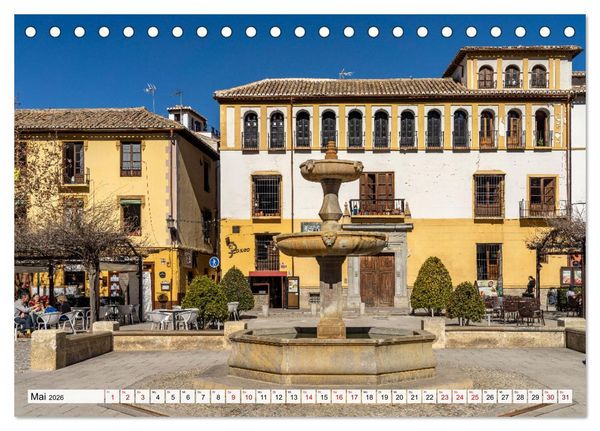 Produktbild: Andalusien - Granada (Tischkalender 2026 DIN A5 quer), CALVENDO Monatskalender