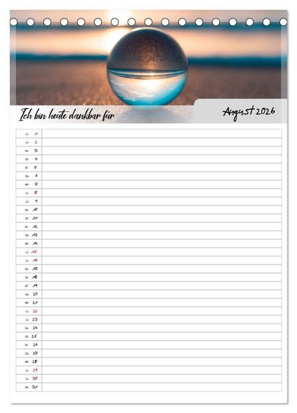 Produktbild: Ich bin dankbar - ein Jahr voller Yoga und Achtsamkeit - Yoga Kalender (Tischkalender 2026 DIN A5 hoch), CALVENDO Monatskalender