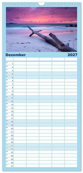 Produktbild: Familienplaner 2027 - Seychellen mit 5 Spalten (Wandkalender, 21 x 45 cm) CALVENDO