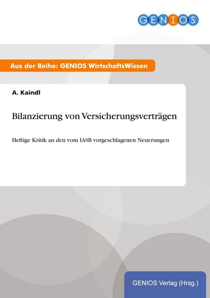 Produktbild: Bilanzierung von Versicherungsvertr&auml;gen