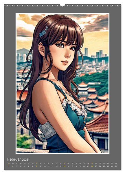 Produktbild: Manga Girlpower (Wandkalender 2026 DIN A2 hoch), CALVENDO Monatskalender