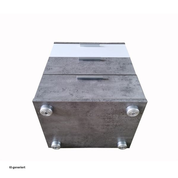 Produktbild: HTI-Living Nachtkommode 3 Schubladen Nina Beton Wei&szlig; Nachtkommode 3 Schubladen Nina Beton Wei&szlig;