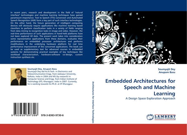 Produktbild: Embedded Architectures for Speech and Machine Learning