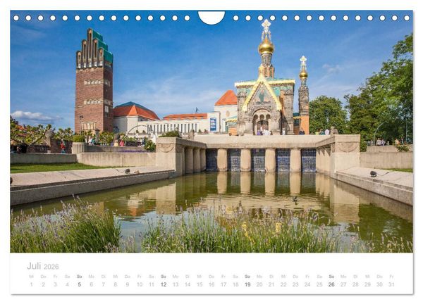 Produktbild: Darmstadt &ndash; G&auml;rten, Kunst, Architektur (Wandkalender 2026 DIN A4 quer), CALVENDO Monatskalender
