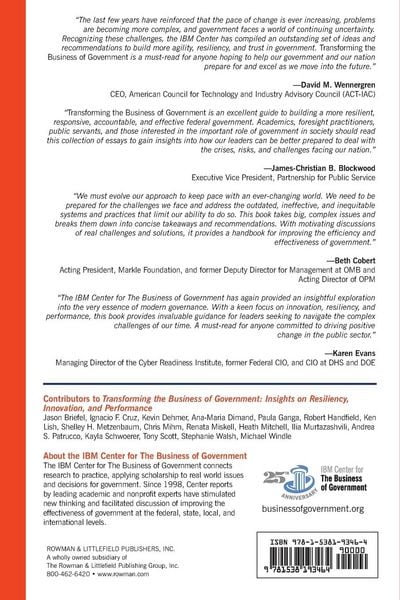 Produktbild: Transforming the Business of Government