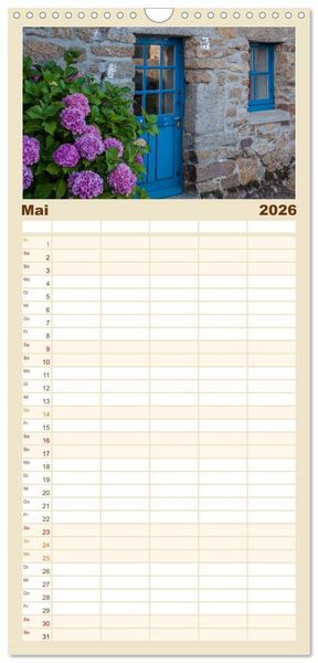 Produktbild: Familienplaner 2026 - Bretagne: Finist&egrave;re - am Ende der Welt mit 5 Spalten (Wandkalender, 21 x 45 cm) CALVENDO