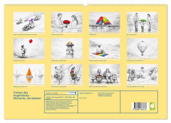 Produktbild: Farben des Augenblicks - Momente, die bleiben (hochwertiger Premium Wandkalender 2027 DIN A2 quer), Kunstdruck in Hochglanz