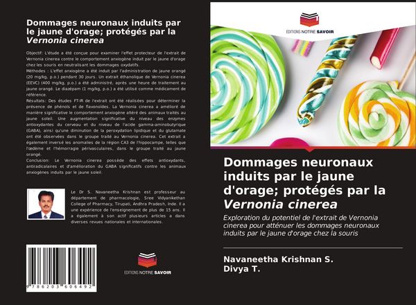 Produktbild: Dommages neuronaux induits par le jaune d'orage; prot&eacute;g&eacute;s par la Vernonia cinerea