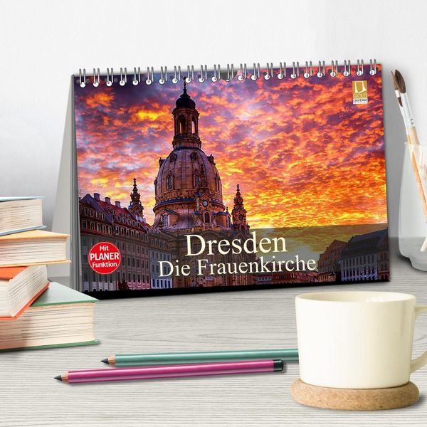 Produktbild: Dresden - Die Frauenkirche (Tischkalender 2026 DIN A5 quer), CALVENDO Monatskalender