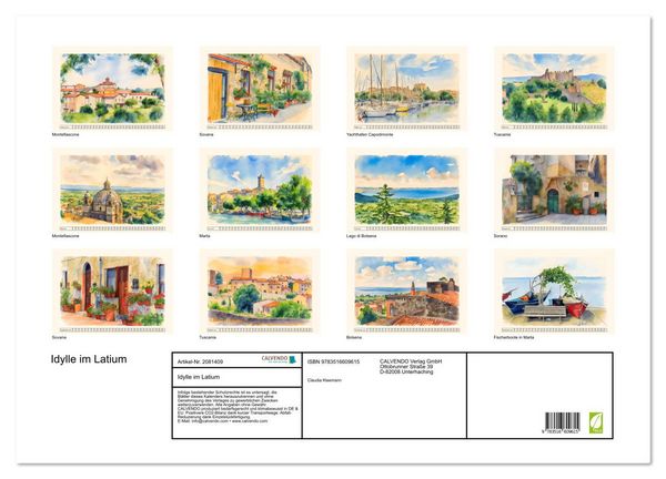 Produktbild: Idylle im Latium (Wandkalender 2026 DIN A2 quer), CALVENDO Monatskalender