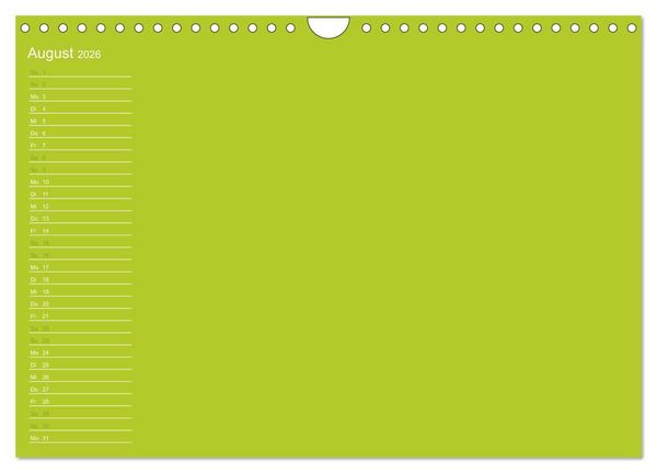 Produktbild: Bastel-Geburtstagskalender gr&uuml;n / Geburtstagskalender (Wandkalender 2026 DIN A4 quer), CALVENDO Monatskalender