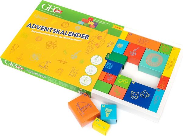 Produktbild: GEOlino Adventskalender Experimentierspa&szlig; f&uuml;r die Weihnachtszeit