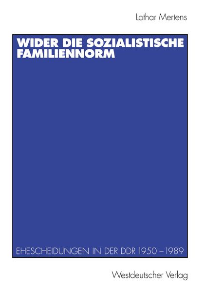 Produktbild: Wider die sozialistische Familiennorm
