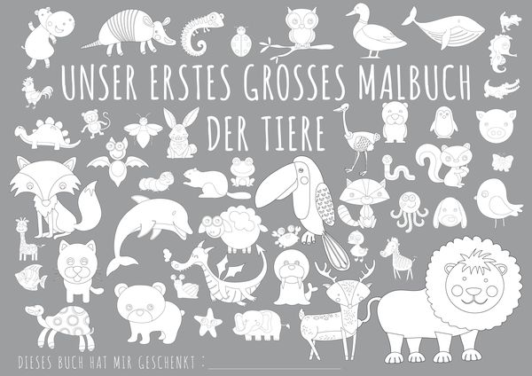 Produktbild: UNSER ERSTES GROSSES MALBUCH - TIERE
