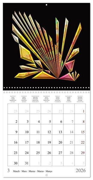 Produktbild: Une harmonie color&eacute;e (Calendrier mural carr&eacute; 2026 30x30 cm) Calendrier double avec une page pour vos prises de notes