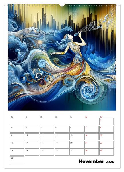 Produktbild: Taktvoll &ndash; Rhythmische Eleganz (Wandkalender 2026 DIN A2 hoch), CALVENDO Monatskalender