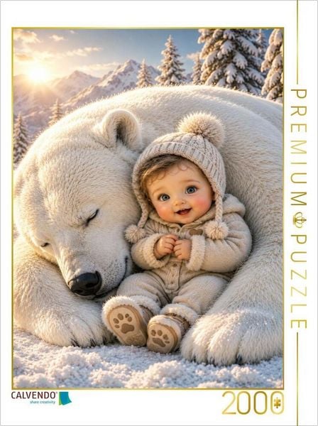 CALVENDO Puzzle Ein Herz aus Schnee | 2000 Teile Lege-Größe 90 × 67 cm Foto-Puzzle für glückliche Stunden