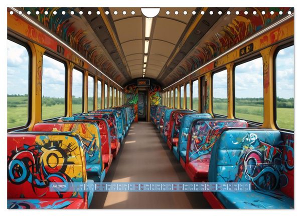 Produktbild: Graffiti Train (Wandkalender 2026 DIN A4 quer), CALVENDO Monatskalender