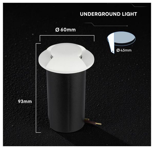 Produktbild: V-TAC VT-1171 211471 LED-Boden-Einbauleuchte LED 1W Wei&szlig;