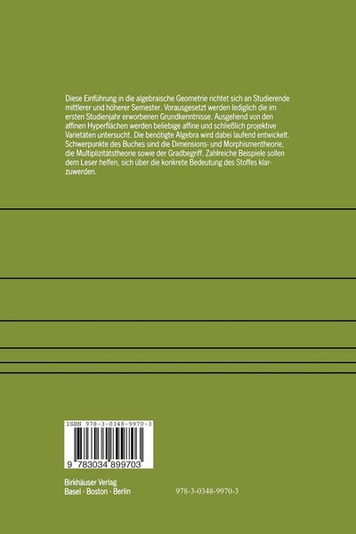 Produktbild: Algebraische Geometrie