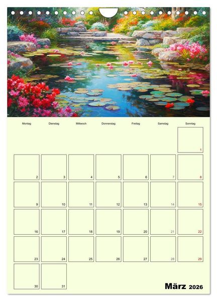 Produktbild: Im japanischen Garten. Zauberhafte Illustrationen (Wandkalender 2026 DIN A4 hoch), CALVENDO Monatskalender