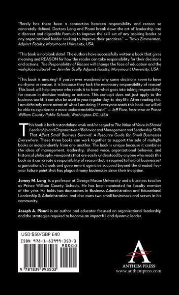 Produktbild: The Responsibility of Reason in Leadership, Management, and Life Long Learning
