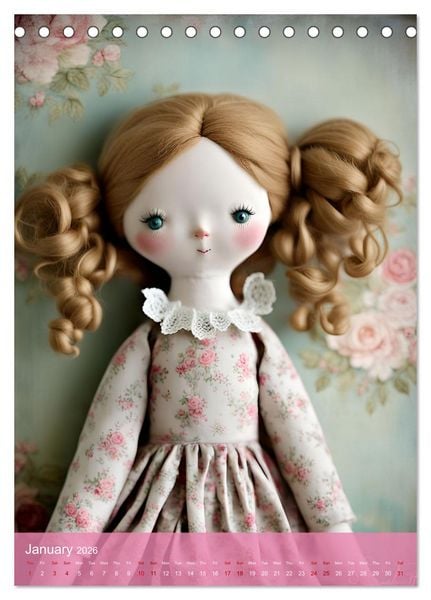 Produktbild: Romantic Dolls (Desk Calendar 2026 DIN A5 portrait), CALVENDO 12 Month DeskCalendar