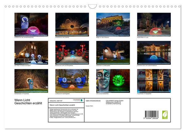 Produktbild: Wenn Licht Geschichten erz&auml;hlt (Wandkalender 2027 DIN A3 quer), CALVENDO Monatskalender