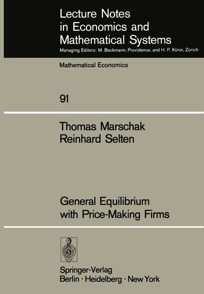 Produktbild: General Equilibrium with Price-Making Firms
