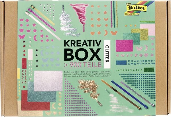 Produktbild: Folia Kreativ Box GLITTER MIX 900+ Teile