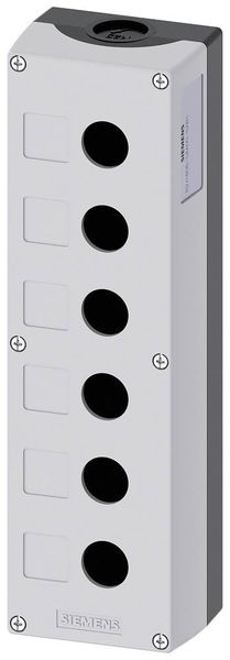 Siemens 3SU1806-0AA00-0AB1 Leergehäuse 6 Einbaustellen (L x B x H) 280 x 85 x 64 mm Grau 1 St.