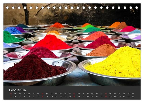 Produktbild: Indien 2026 Tempel, Tiger und Pal&auml;ste (Tischkalender 2026 DIN A5 quer), CALVENDO Monatskalender