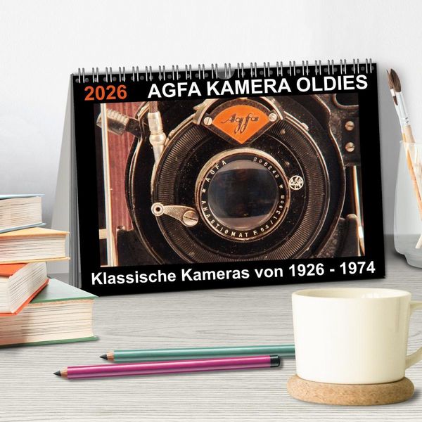 Produktbild: AGFA KAMERA OLDIES Klassische Kameras von 1926 - 1974 (Tischkalender 2026 DIN A5 quer), CALVENDO Monatskalender