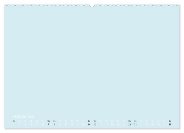 Produktbild: Bastelkalender - hell Blau (Wandkalender 2026 DIN A2 quer), CALVENDO Monatskalender