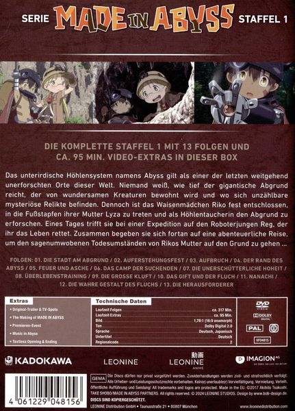 Produktbild: Made in Abyss - Staffel 1 [2 DVDs]