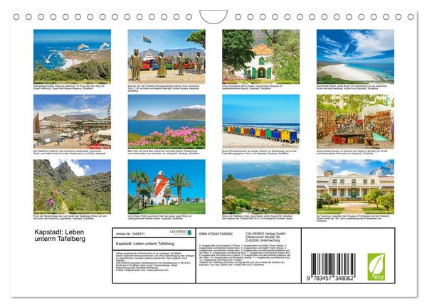 Produktbild: Kapstadt: Leben unterm Tafelberg (Wandkalender 2026 DIN A4 quer), CALVENDO Monatskalender