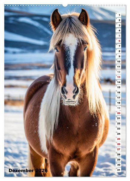Produktbild: Pferdekalender - Wundersch&ouml;ne Pferde in Natur und Portraits (hochwertiger Premium Wandkalender 2026 DIN A2 hoch), Kunstdruck in Hochglanz