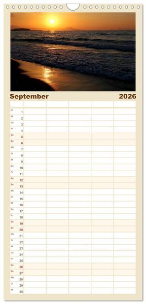 Produktbild: Familienplaner 2026 - Griechenland - Von Epirus bis zu den Inseln mit 5 Spalten (Wandkalender, 21 x 45 cm) CALVENDO