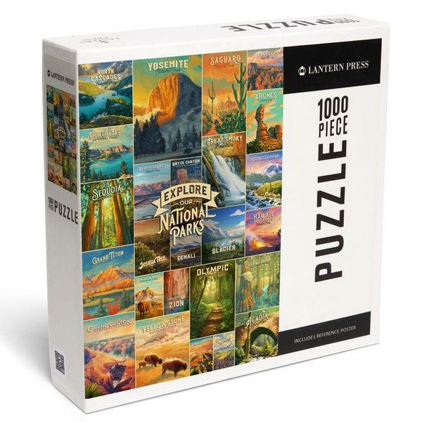 Produktbild: Oil Painting National Park Series - Collage - Explore Our National Parks -1000 Piece Puzzle