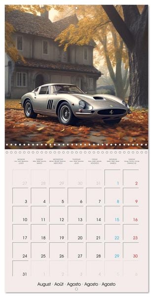 Produktbild: Voitures de course anciennes (Calendrier mural carr&eacute; 2026 30x30 cm) Calendrier double avec une page pour vos prises de notes