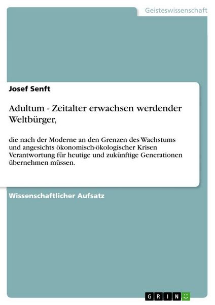 Produktbild: Adultum - Zeitalter erwachsen werdender Weltb&uuml;rger,