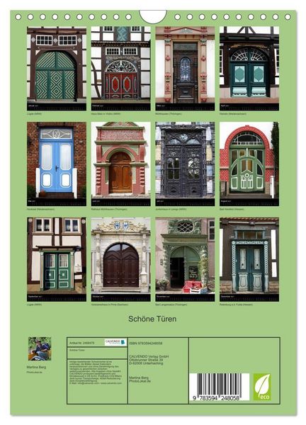 Produktbild: Sch&ouml;ne T&uuml;ren (Wandkalender 2027 DIN A4 hoch), CALVENDO Monatskalender