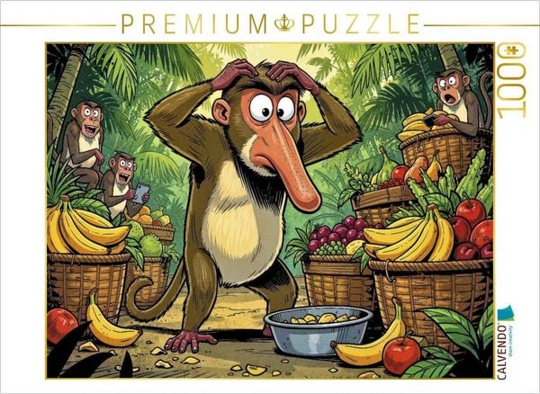 CALVENDO Puzzle Nasenaffen: Helden mit Herz und Humor. | 1000 Teile Lege-Größe 64x48cm Foto-Puzzle für glückliche Stunden