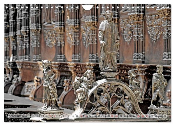Produktbild: Lumi&egrave;re de cath&eacute;drale (Calendrier mural 2026 DIN A4 vertical), CALVENDO calendrier mensuel