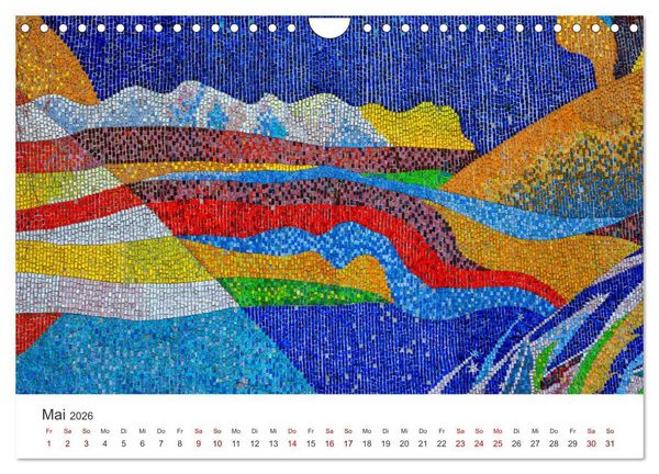Produktbild: Kunstvolle Mosaike (Wandkalender 2026 DIN A4 quer), CALVENDO Monatskalender