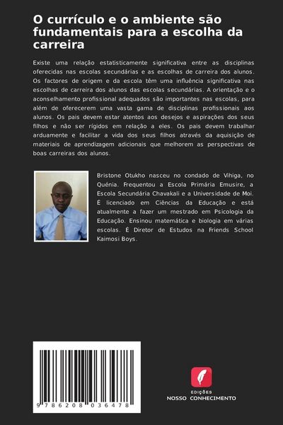 Produktbild: O curr&iacute;culo e o ambiente s&atilde;o fundamentais para a escolha da carreira