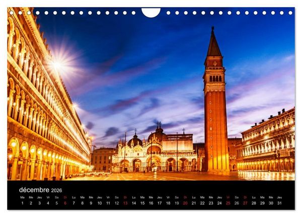 Produktbild: Venise Impressions (Calendrier mural 2026 DIN A4 vertical), CALVENDO calendrier mensuel