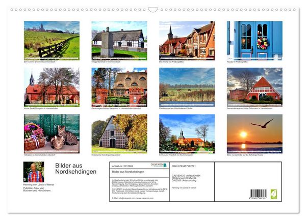 Produktbild: Bilder aus Nordkehdingen (Wandkalender 2026 DIN A2 quer), CALVENDO Monatskalender