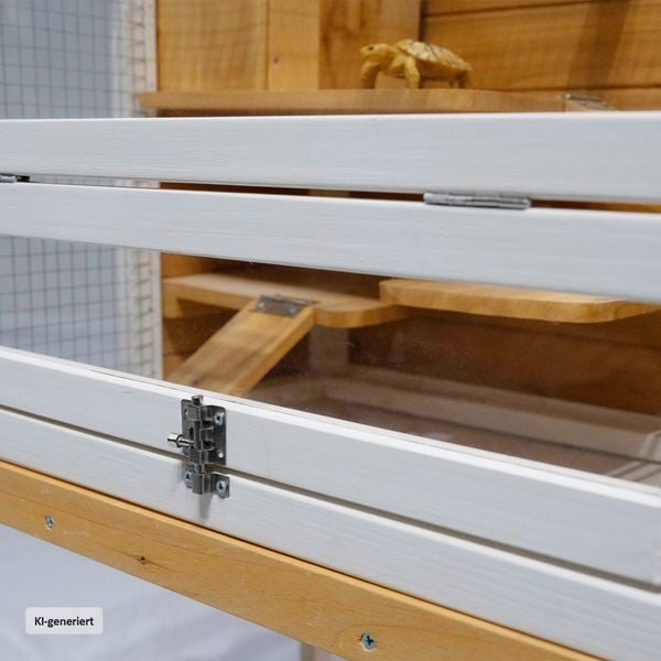 Produktbild: HTI-Living Erh&ouml;hter Kleintierk&auml;fig aus Holz Nagerk&auml;fig f&uuml;r Kaninchen, Meerschweinchen und Co.